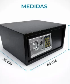 Caja Fuerte Digital electrónica Global 43x35x20cm Con Teclado Negro